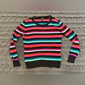Worthington Multicolor Striped Sweater Women's Medium
